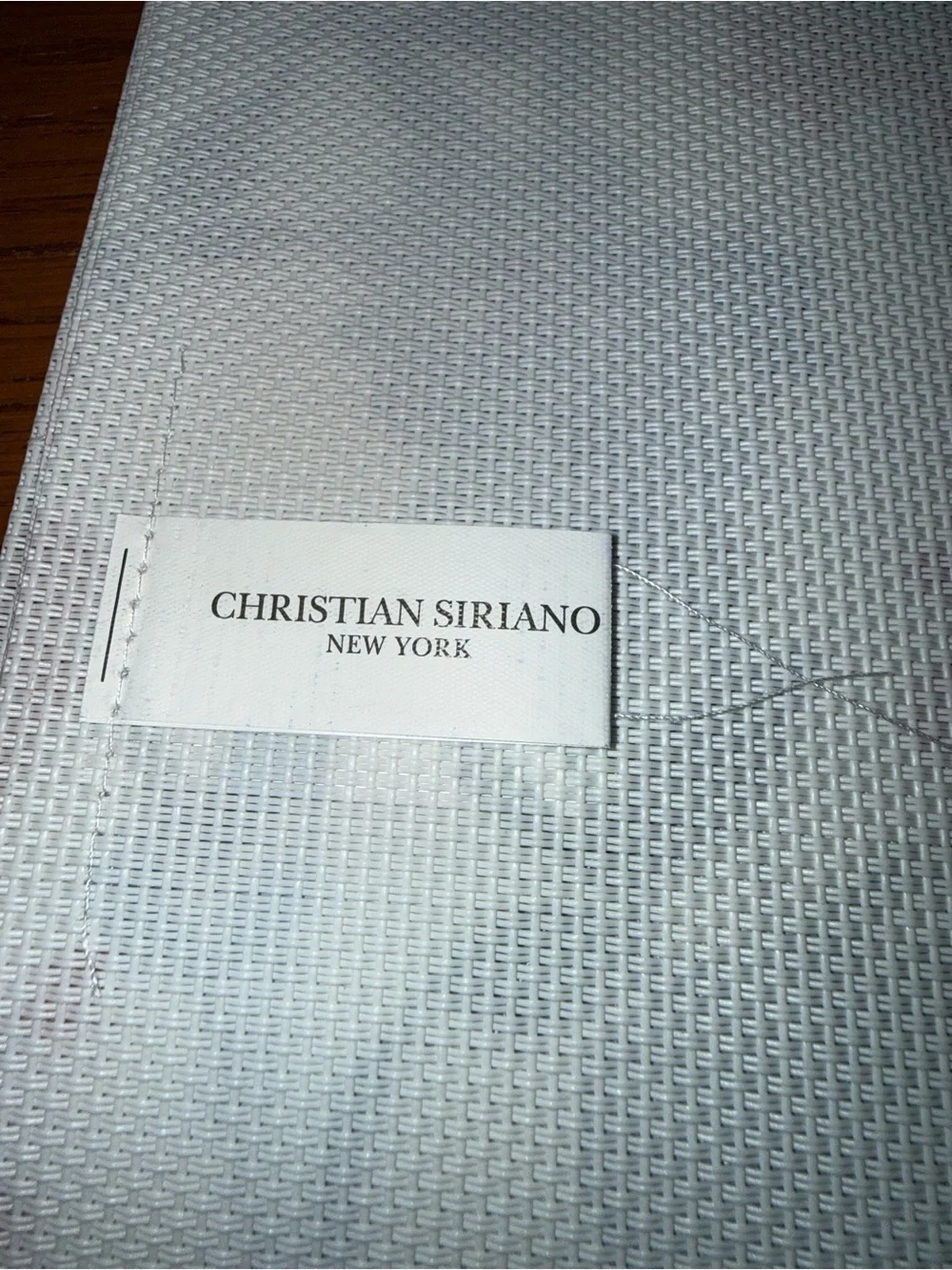 Christian Siriano White Textured Canvas  Red & Blue Floral Placemats set of 8